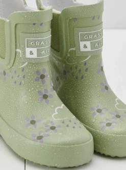 Grass & Air Wellies | Floral Colour Changing | Green
