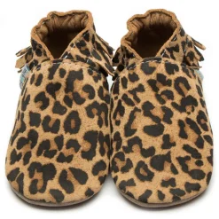 Inch Blue Soft Soles | Baby Pram Shoes | Leopard