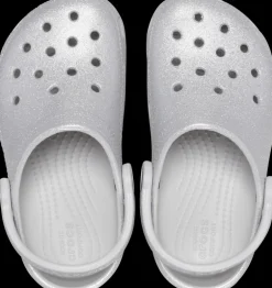 Kids Classic Crocs | Clog | Silver Glitter