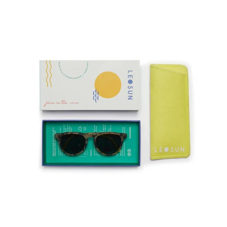 Leosun Kids Sunglasses | Oli | Tortoise & Neon