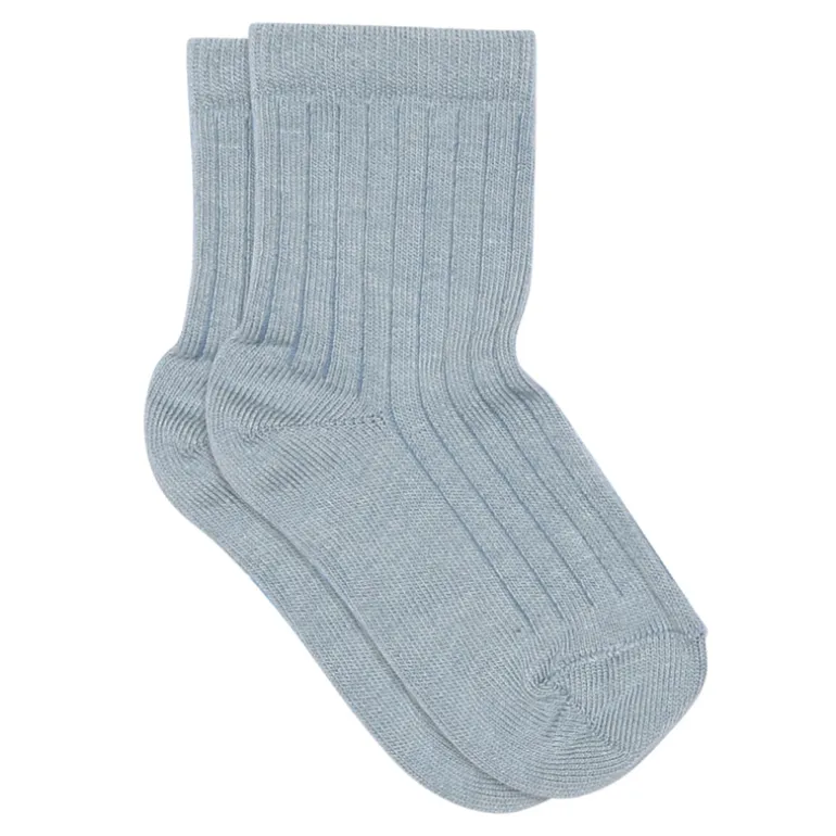 MP Denmark Cotton socks | Rib | Dusty Blue
