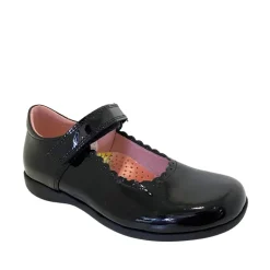 Petasil School Shoes | Blanche | Black Patent