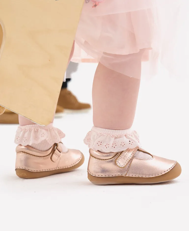Prenta First Walker Shoes | Atlas | Rose Gold