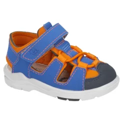 Ricosta Sandals | Gery Waterproof | Bright Blue & Orange