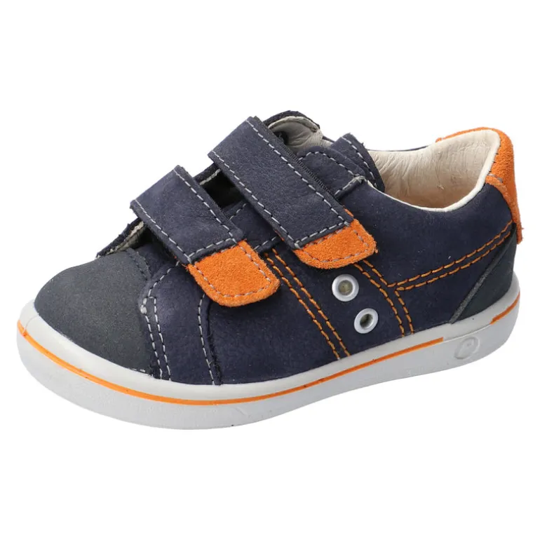 Ricosta Shoes | Nippy Velcro | Navy Blue & Orange