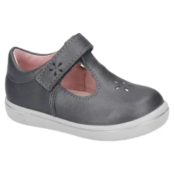 Ricosta Shoes | Winona T-Bar Shoes | Metallic Asphalt Grey