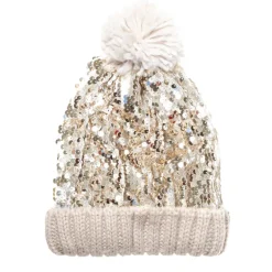 Rockahula Kids Bobble Hat | Gold Shimmer Sequin