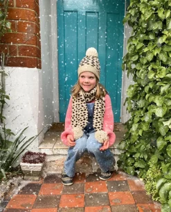 Rockahula Kids Bobble Hats | Cheetah Knit | Beige