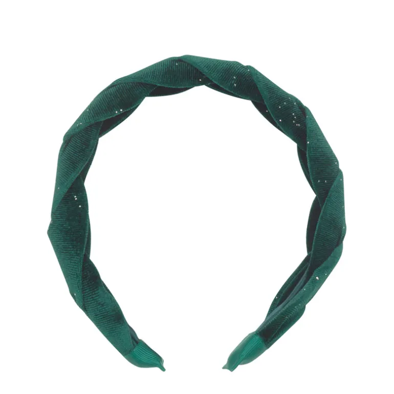 Rockahula Kids Headband | Velvet Twisted | Evergreen