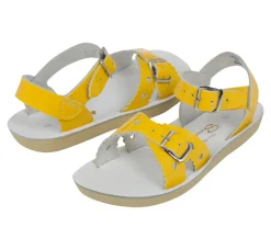 Salt-Water Sun-San | Kids Sweetheart Sandals | Shiny Yellow
