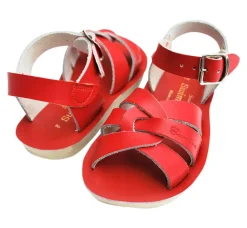 Salt-Water Sun-San | Kids Swimmer Sandals | Red