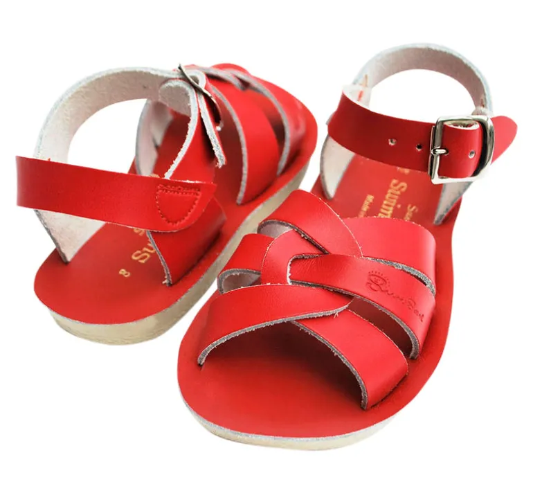 Salt-Water Sun-San | Kids Swimmer Sandals | Red