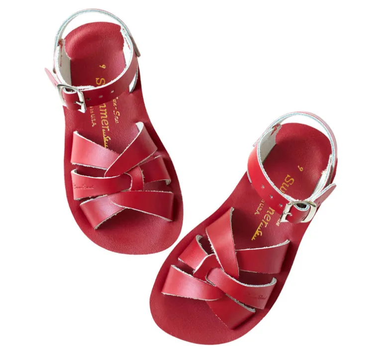 Salt-Water Sun-San | Kids Swimmer Sandals | Red