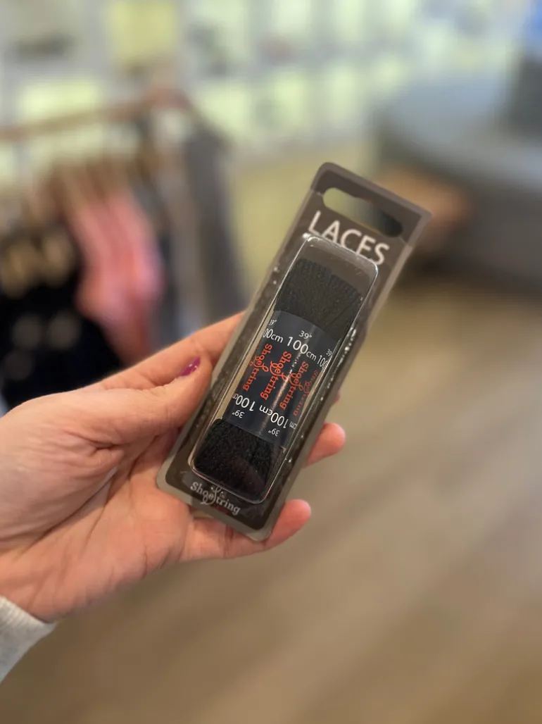 Shoestring Laces | Black Flat | 100cm