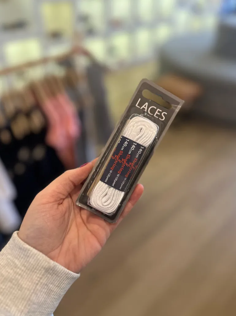 Shoestring Laces | White Flat | 9mm 140cm