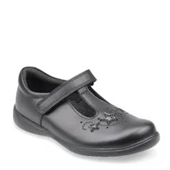 Start-Rite School Shoes | T-Bar Star Jump | Black Leather
