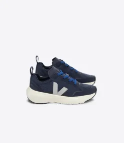 Veja Kids Trainers | Canary Elastic Laces | Nautico Oxford Grey