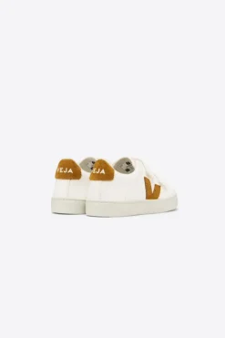 Veja Kids Trainers | Esplar Velcro | White & Camel