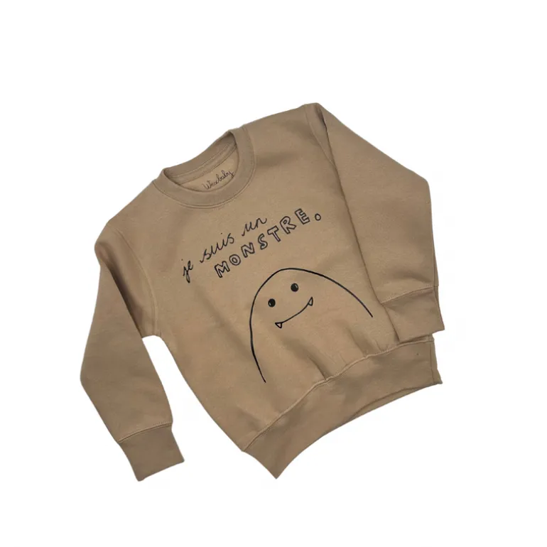 Wexbaby Kids Sweatshirt | Monstre Taupe